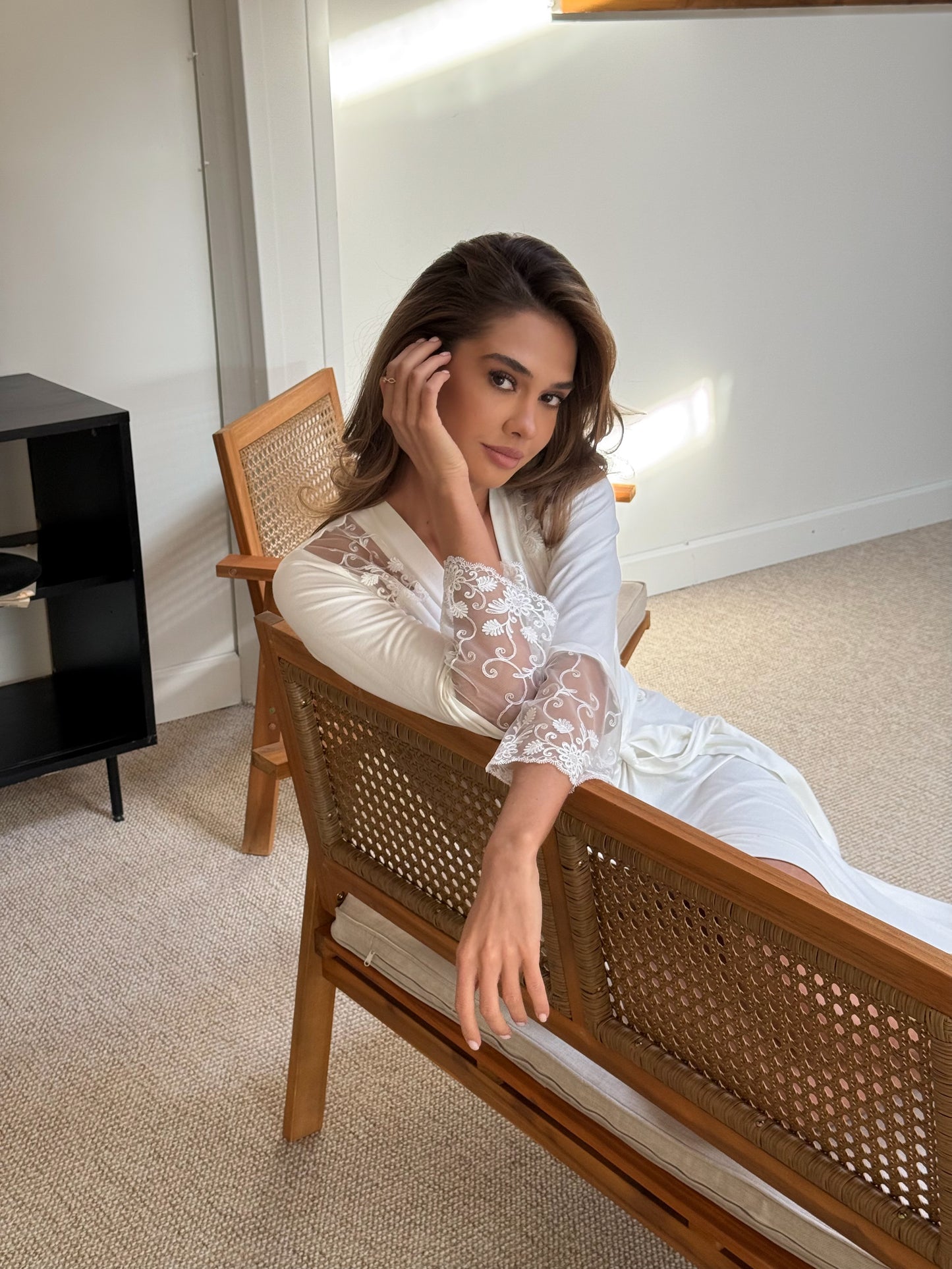 Robe and nightgown Sets Ivory
