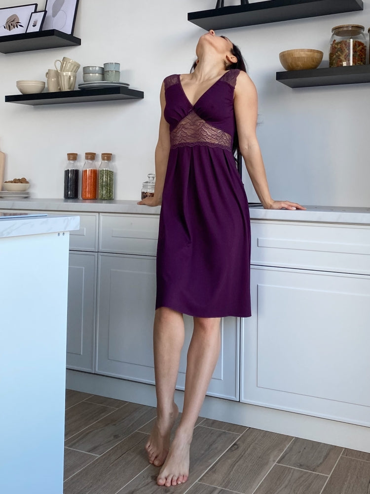 Blackberry lace nightgown