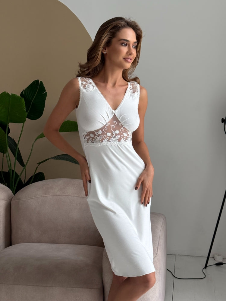 Ivory bridal nightgown