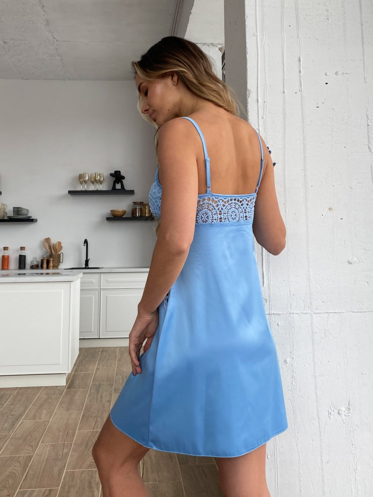 Blue bridal nightgown