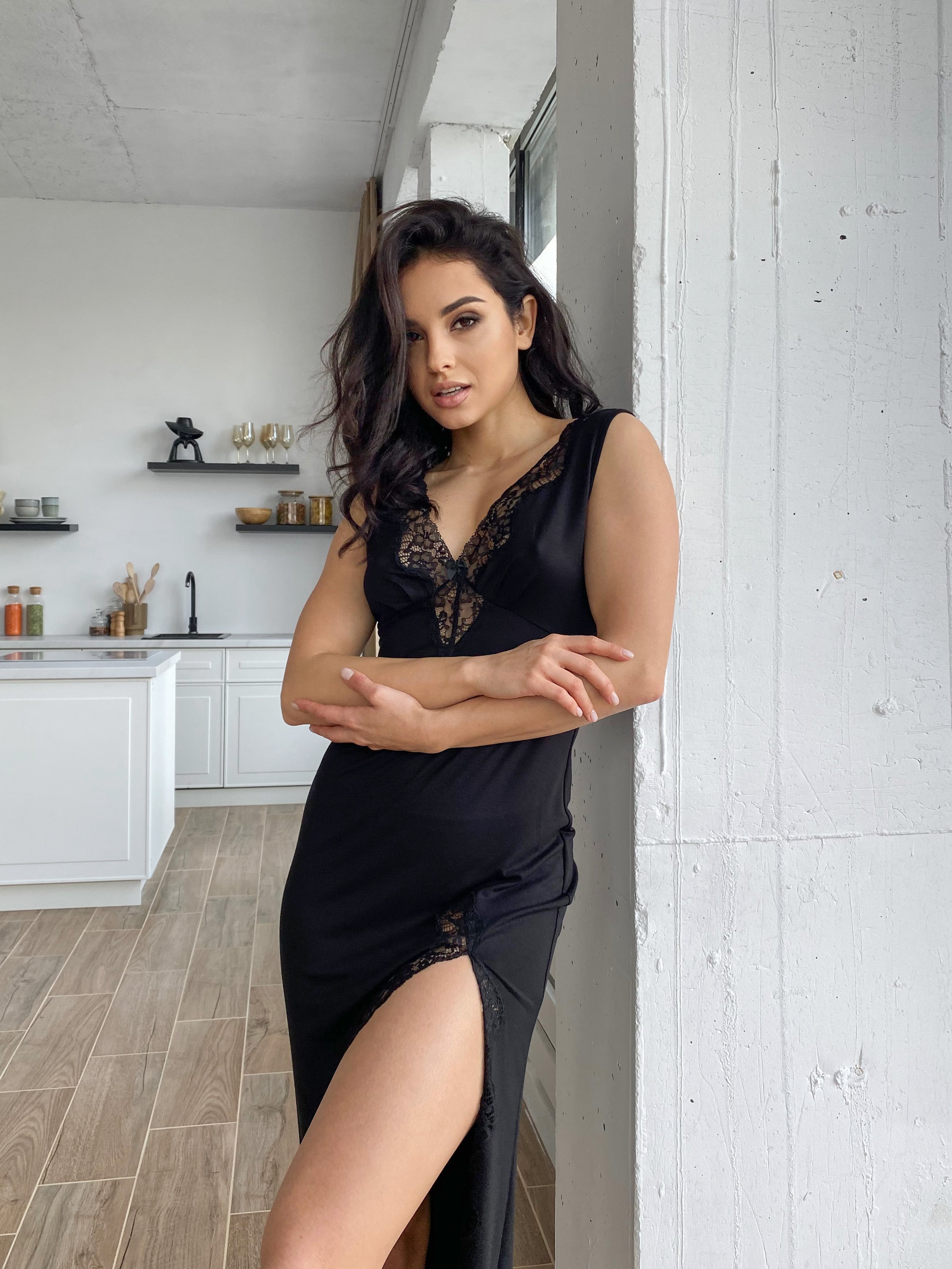 Chemise de nuit HC-M-108 Noir