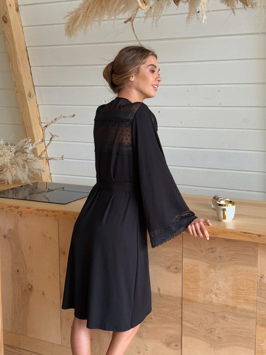 Brown lace boudoir robe (Copy)
