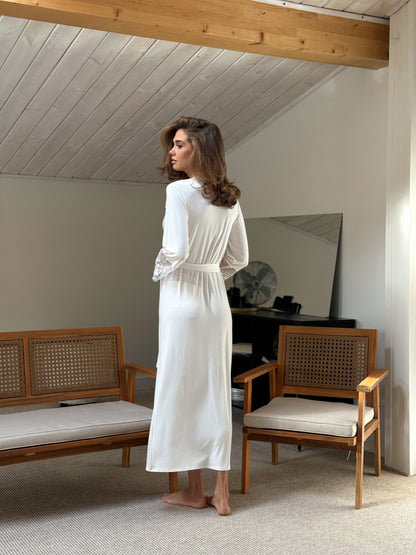 Robe and nightgown Sets Ivory
