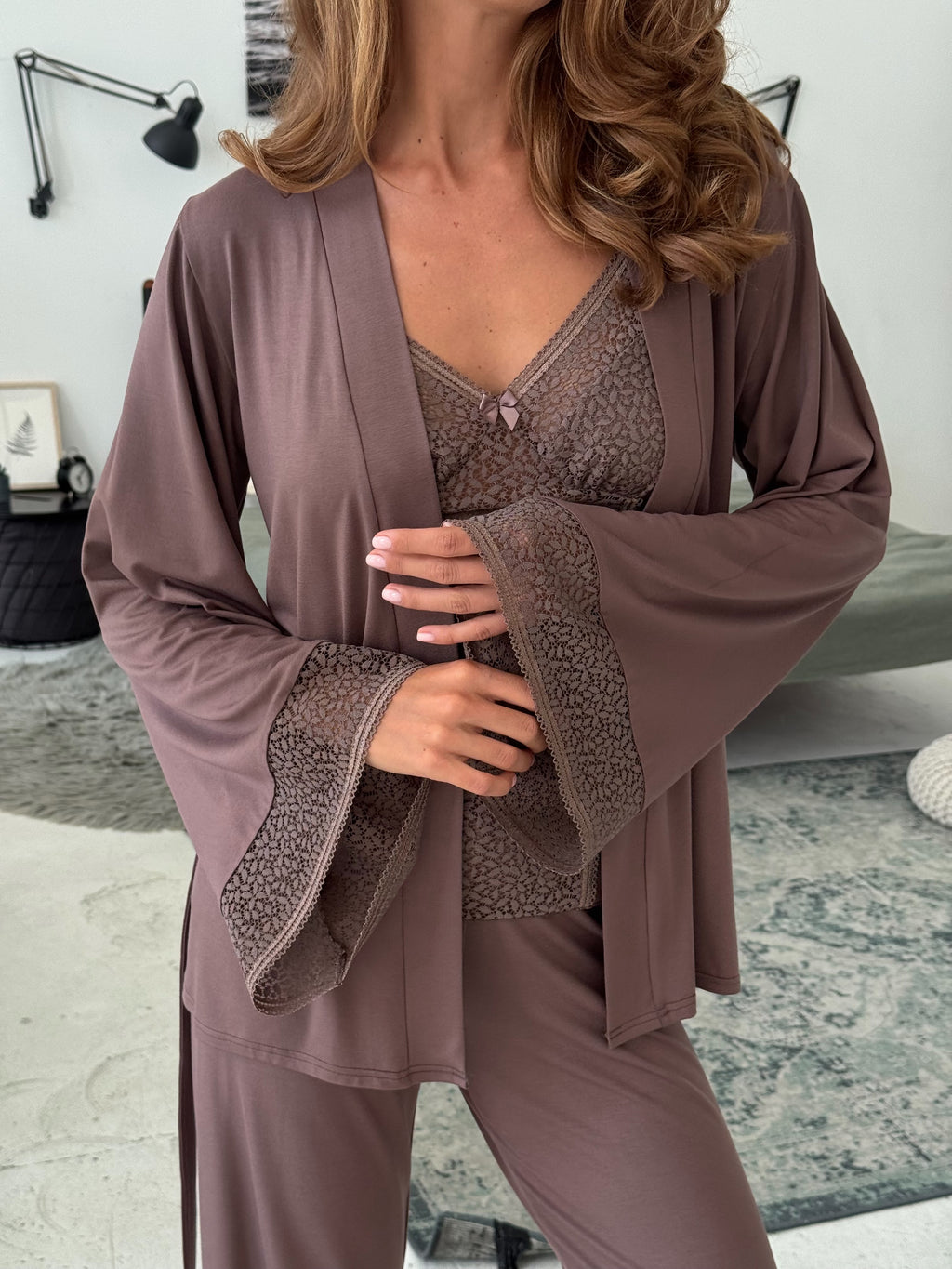 Ensemble de pyjama TP-M-10 Chocolat au lait