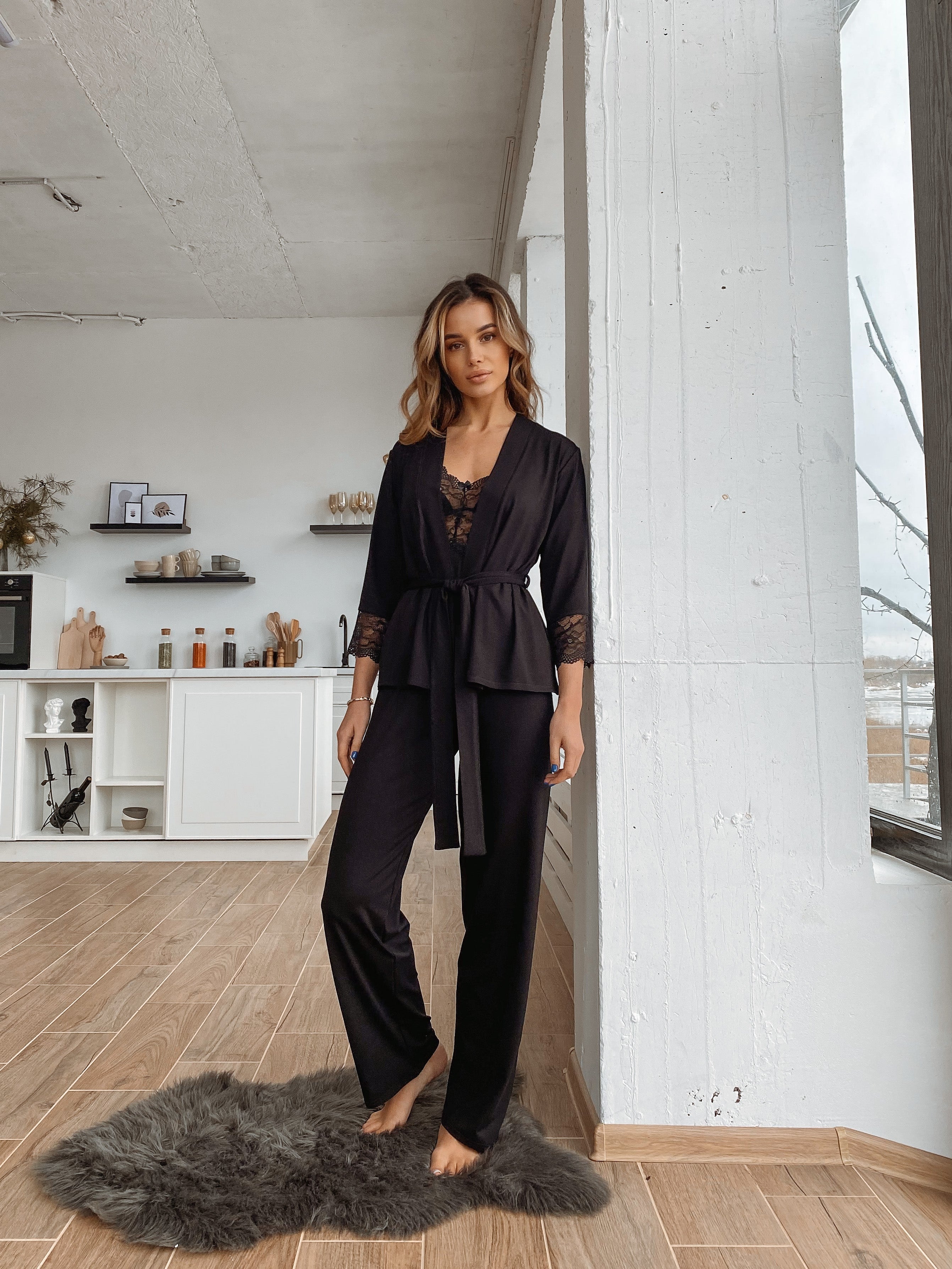 Pajama Set TP-M-4 Black