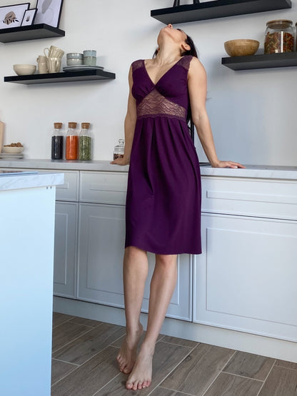 Blackberry lace nightgown