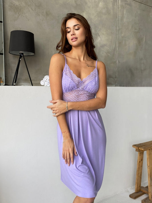 Purple lace nightdress