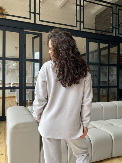 Women's fleece gray pajamas