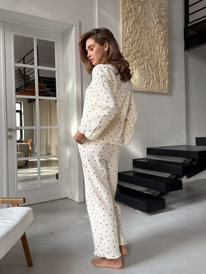 Ecru muslin pajama set