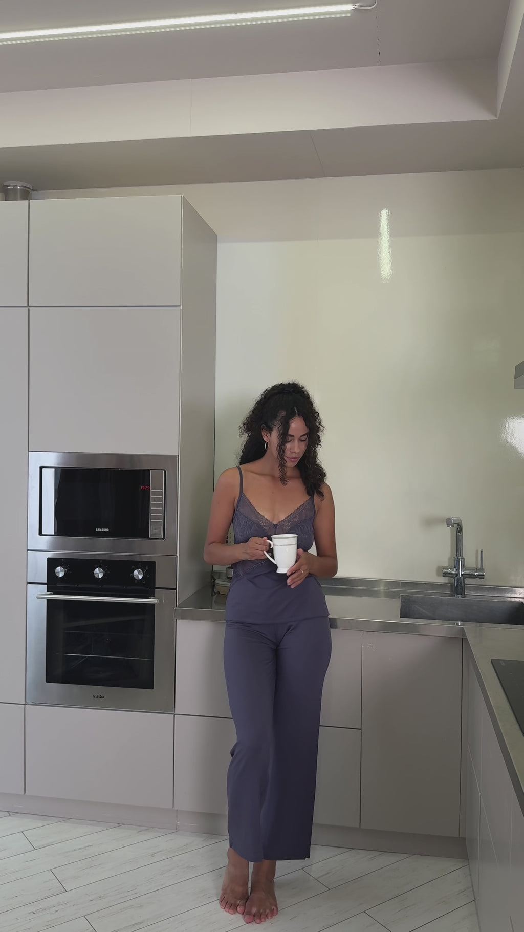 Pajama Set for 4-piece M-1 Lavender Mist